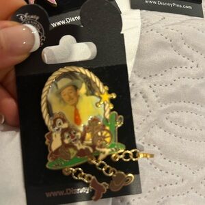 Walt and Chip and Dale Cowboy Disney trading Pin